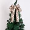 Unique Soft Fabric Christmas Bow Decoration Classic Handmade Bow For European Style Trees