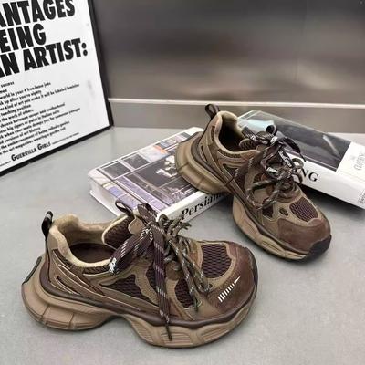 [Fanfna] Ретро Папины кроссовки Девочка 2025 Осень Новые На толстой подошве Универсальные На мягкой подошве Удобные Спортивные и повседневные туфли