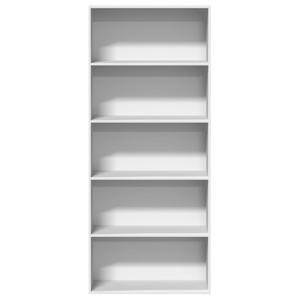 Bookshelf White 80 x 30 x 189 cm Particleboard
