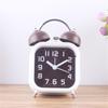 3-дюймовый будильник на батарейках, громкий механический будильник со стереоскопичной ночной подсветкой, не тикающий