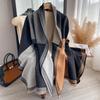 New Fashion Luxury Color Blocking Scarf Women Soft Warm Wraps Ladies Blanket Foulard Winter Fall Imitation Cashmere Shawl Female