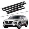 2019 Santa Fe Black Carbon Fiber ABS Door Edge Trim Pieces