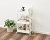 Pearl Metal Storage Rack Rolling Cart/Wagon, 3-Tier, with Casters, Steel, 30kg Weight Capacity, White, N-8000