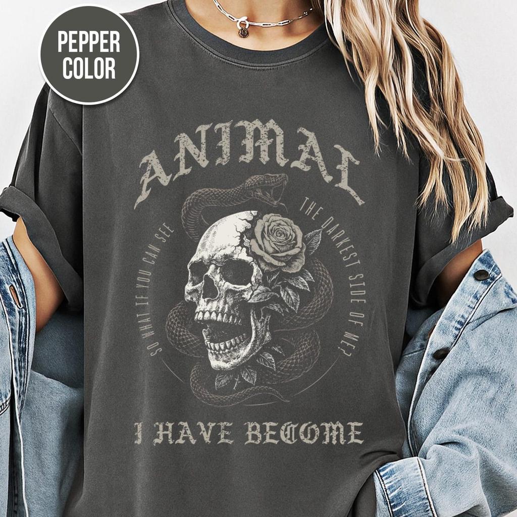 Snake Skull Shirt, Rock Shirt, Comfort Colors, Musician Gifts, Distressed Graphic Tee, Lyrics T-Shirt Mens Kids