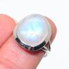 Natural Rainbow Moonstone Gemstone 925 Solid Sterling Silver Gift Ring S.7 E2e22