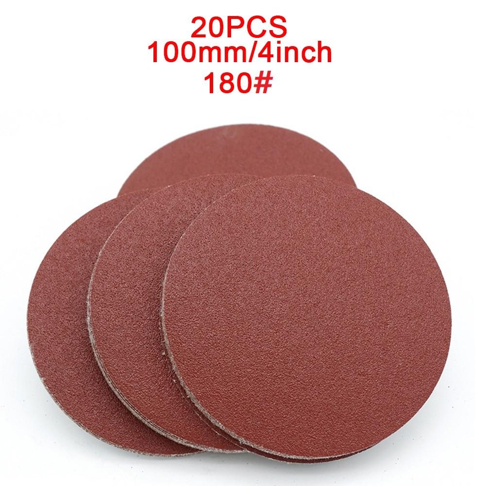 20 Pack 4inch100mm Sandpaper Disks for High Performance For Round Polishing