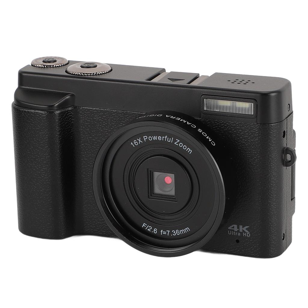 Цифровая камера 4K 48МП 16-кратный цифровой зум автофокус стабилизация изображения с 3-дюймовым откидным на 180 градусов ЖК-экраном