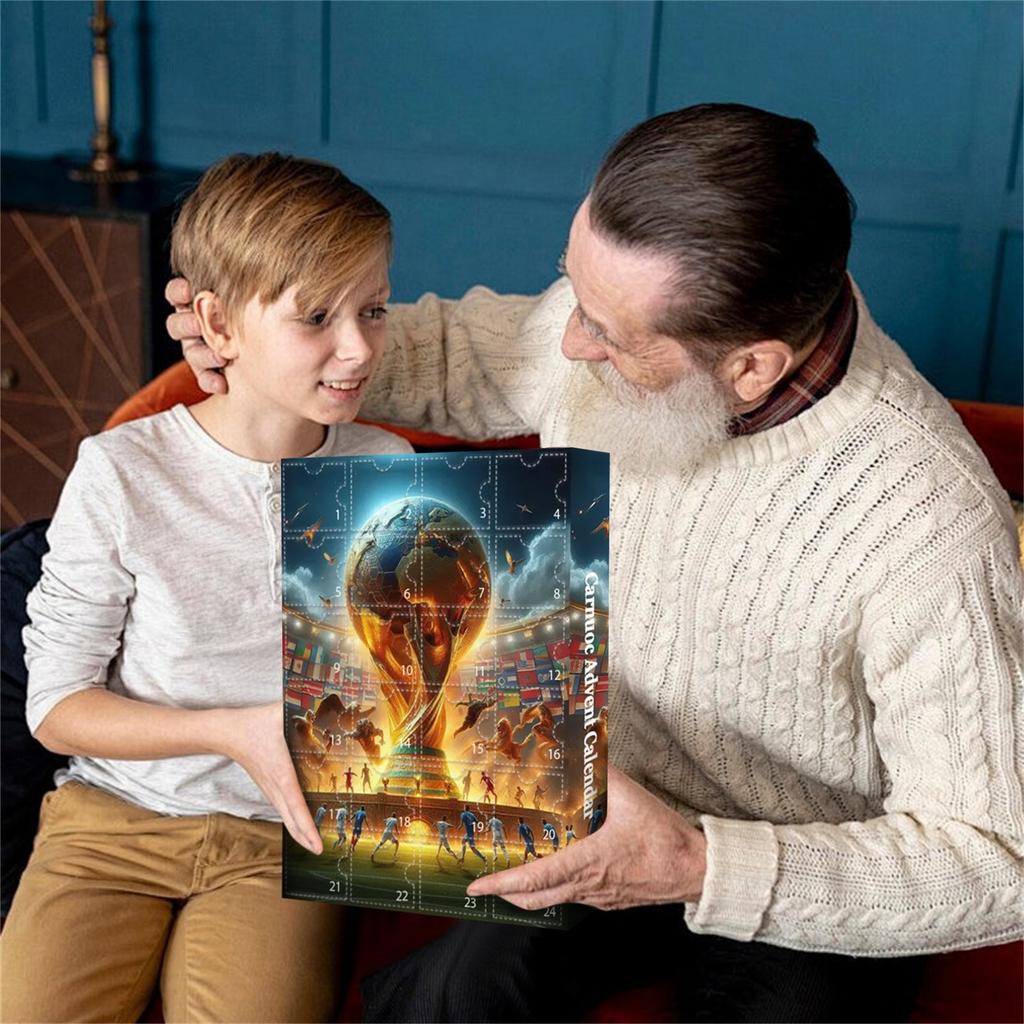 2024 Countdown Advent Calendar Soccer Kit, 24 Days Building Advent Calendars Soccer Party Favors Sports Birthday Christmas Supplies