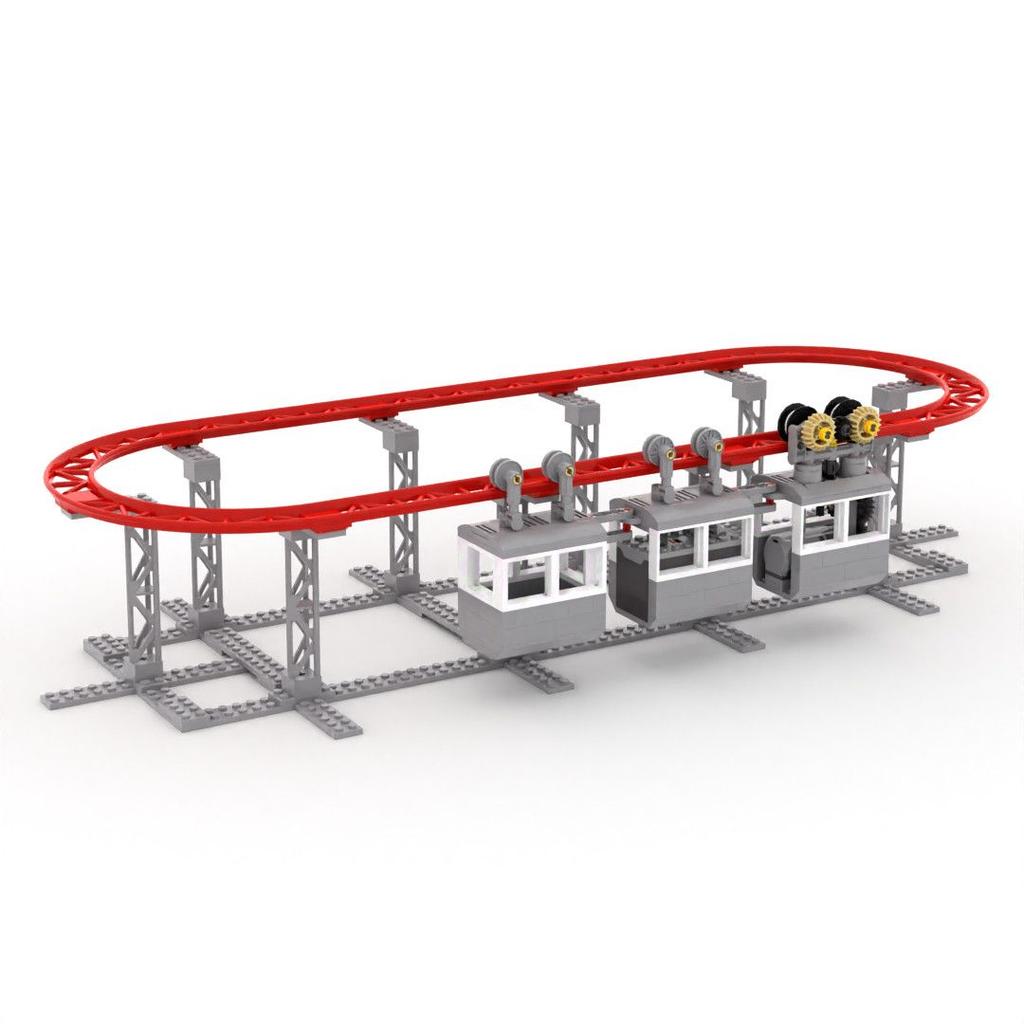 Technical With Motor Loop Roller Coaster Model Building Block Bricks Diy Model Toys Birthday Christmas Gifts