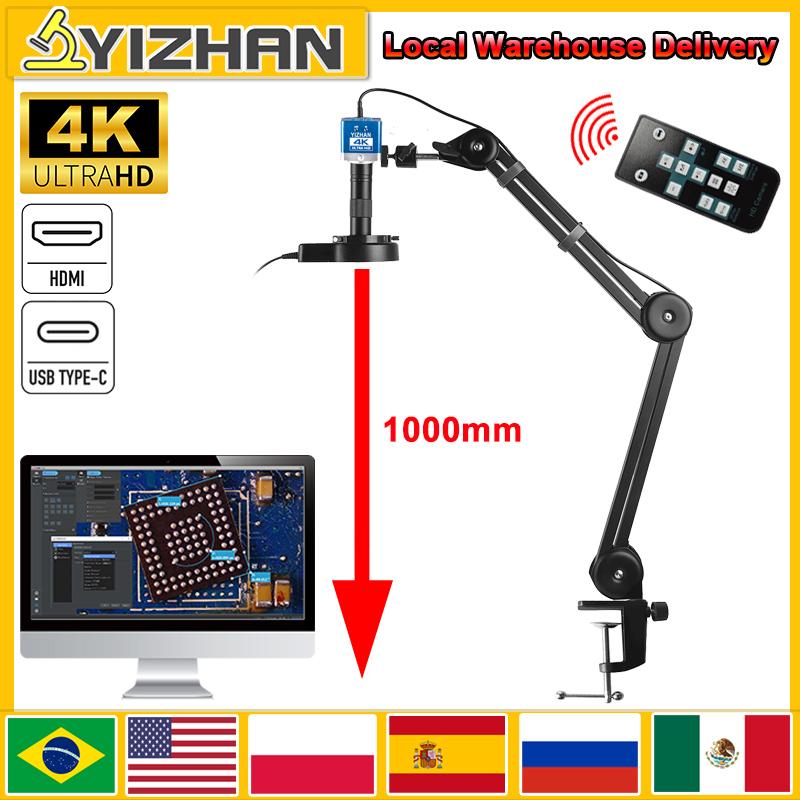 YIZHAN 150-кратный зум-объектив Электронный видеомикроскоп 4K 49 МП UHD Камера-микроскоп HDMI Type-C 1080P 60FPS Промышленные сварочные инструменты