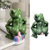 Interesting Oral Care Accessories Funny Frog Toothpaste Dispenser, Creative Bathroom Squeezer Cap Reusable Anti Stain for Standard Tubes, Novelty Gag