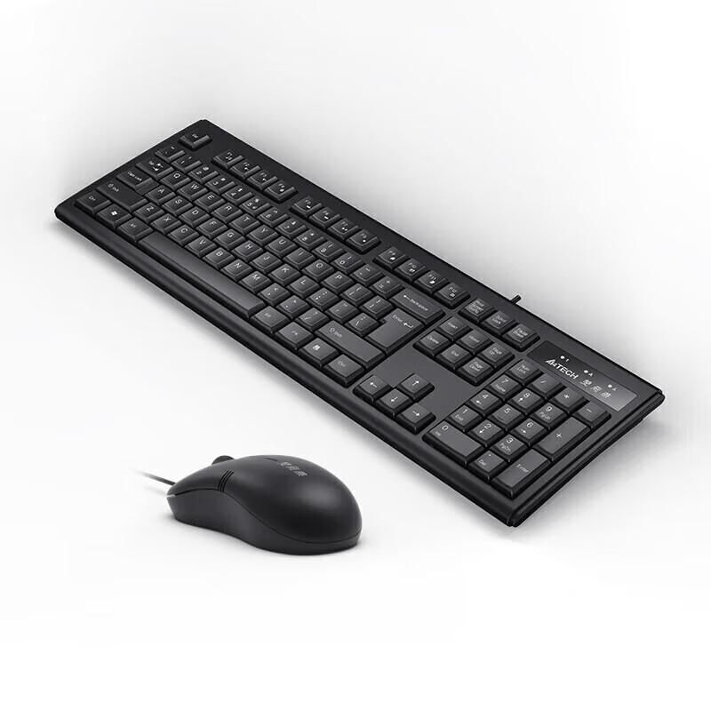 Проводная офисная клавиатура и мышь A4TECH WKM-1000