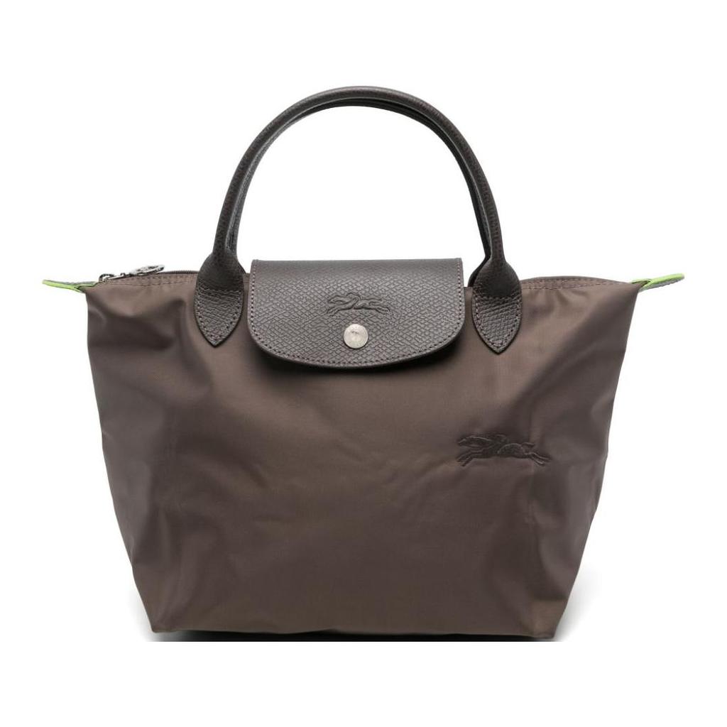 Longchamp Сумка-тоут Le Pliage Green с принтованным логотипом, нейлоновая, маленькая, женская, цвет Грязь L1621919813