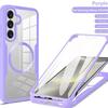 Прозрачный чехол с магнитной адсорбцией для Samsung S26/S25FE/S22/S24/S23 Ultra/A17/A16A - Полное покрытие
