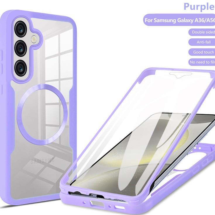 Прозрачный чехол с магнитной адсорбцией для Samsung S26/S25FE/S22/S24/S23 Ultra/A17/A16A - Полное покрытие