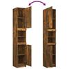 Bathroom Cabinet Smoked Oak 32 x 34 x 188.5 cm Particleboard