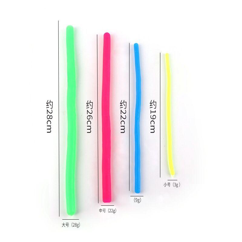 6PCS Funny Unicorn Pull Worm Noodle Fidget Toys Stretch String TPR Rope Anti Stress Toys String Stress Relief Autism Vent Toy