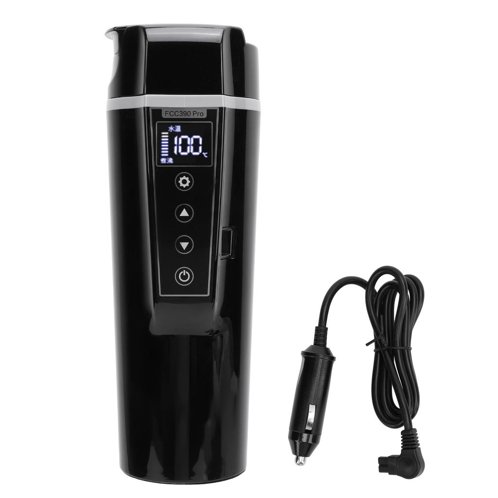 Electric Car Kettle 12V Portable Water Boiler Heated Travel Mug Multiple Temperature Adjustable Coff