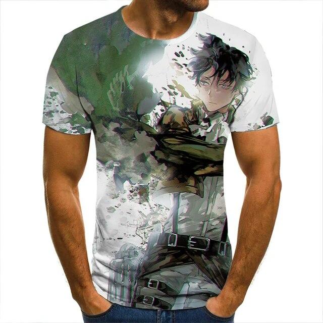 3D футболка «Атака Титанов», одежда солдата для мужчин, женщин, детей, крутые футболки с короткими рукавами, модные повседневные летние уличные одежды для мальчиков и детей