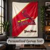 Personalized Wall Tapestry,St. Louis Cardinals Custom Text, Soft Fabric Wall Art For Indoor Decoration