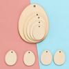 Natural Handcraft Wooden Graffiti Drawing Wood Chips Easter Eggs Easter Decorations Wood Slice