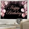 Happy Birthday Poster Tapestry Wall Hanging Mysterious Hippie Art Tapitz Festival Bedroom Living Room Home Decor
