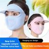 Women Sporty UPF Sun Mask with Visor - Ice Sliky Fiber Breathable Lightweight Summer, Washable Reusable Face Cover for Outdoor Activities