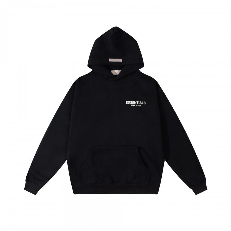 Unisex Oversized Hooded Sweatshirt With Flock Letter Print Soft Cotton Blend Warm Lined