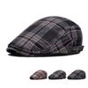 Кепка Форвард Осень Зима Бархатный Теплый Берет Клетчатая Кепка Британский Винтаж Газетчик Кепка Мужская Кепка