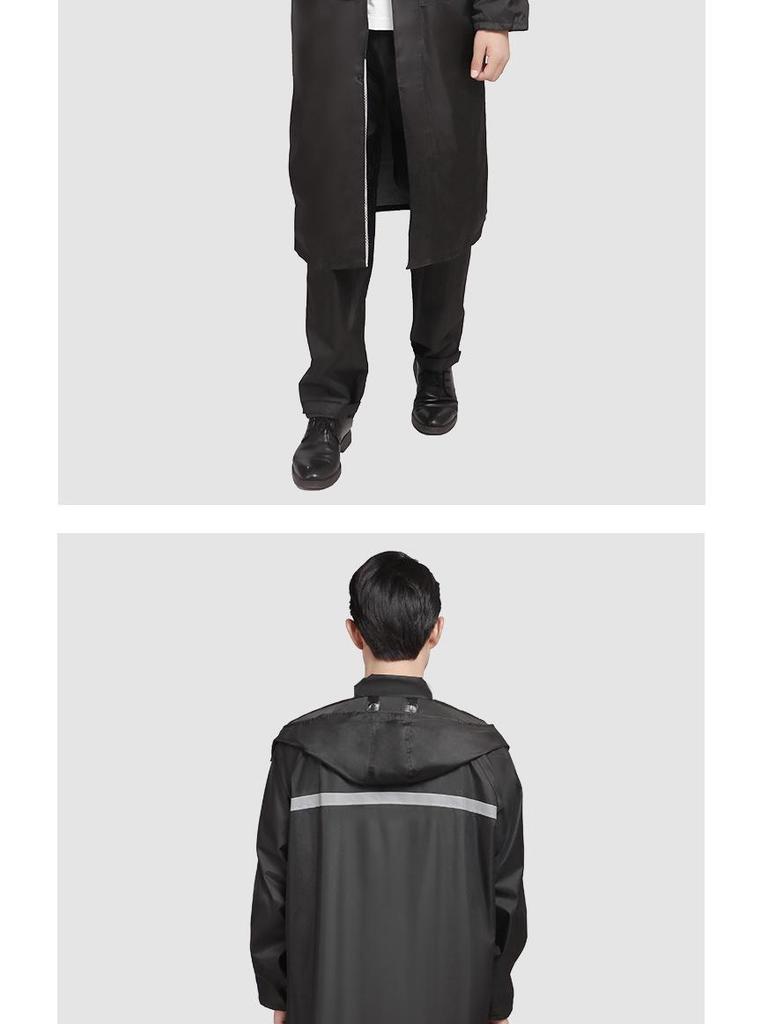 Adult One-Piece Long Raincoat: Fashionable, Thickened, Lengthened Outdoor Windbreaker & Cycling Poncho