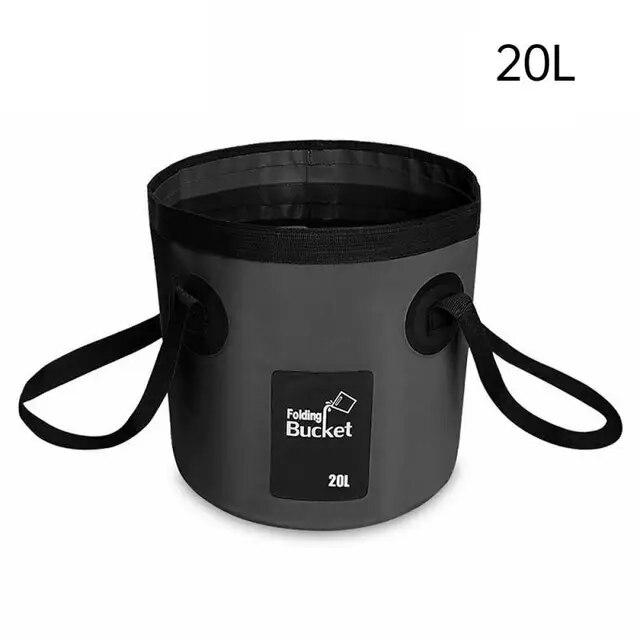 Универсальное рыболовное ведро Прочное автомобильное мытье Легко хранить Портативное складное складное рыболовное ведро с ручкой Рыболовные снасти