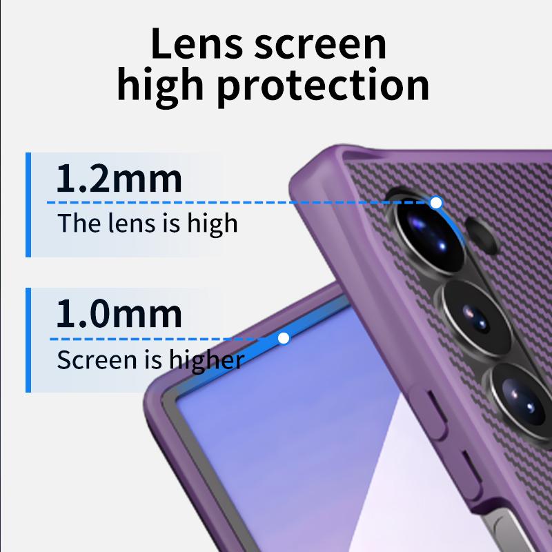 Чехол-держатель для телефона из кожи с вращающимся кольцом из углеродного волокна для Samsung Galaxy Z Fold 6 5 4 Fold6 Fold5 Fold Защитный чехол