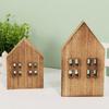 Chic Eco-friendly Decorative Lightweight Little House Wood Ornament Living Room Accessory Wood Craft