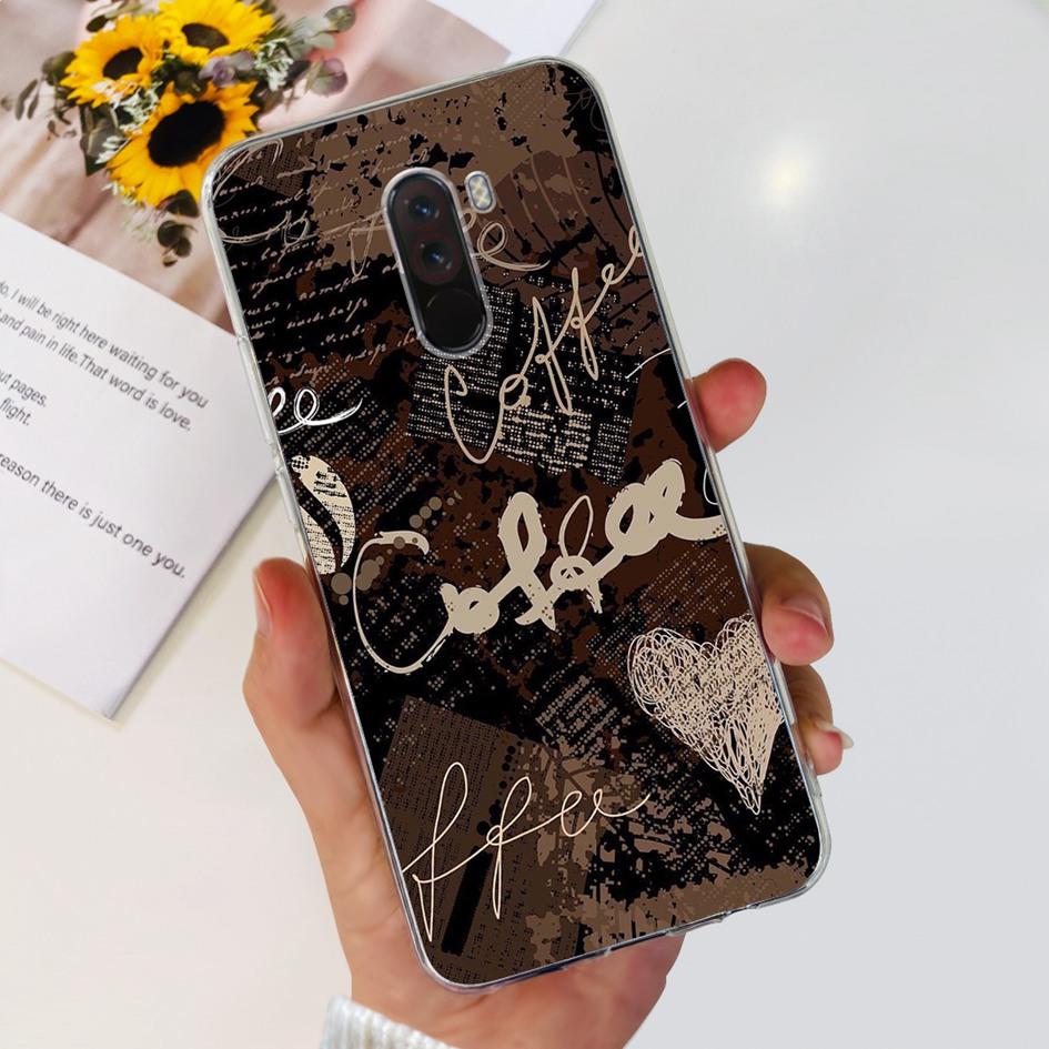 6,81" Чехол для Xiaomi Mi Pocophone F1 Силиконовая задняя крышка Модный ТПУ чехол для телефона Для Xiaomi Poco F1 Чехлы PocofoneF1 Мягкий бампер
