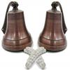 Wall Hanging Dark Copper Ship Bell with Rope Nautical Decoration Rustic Home Decor Gifts