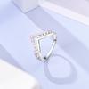Charms Spring 925 Silver Color Rings Pink Heart Shaped Zircon Cat Rings for Woman Fine Romantic Wedding Engagement Jewelry Gifts
