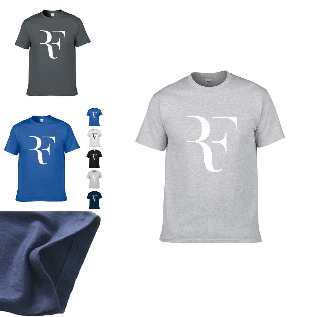 Мужская футболка Roger Federer Модная футболка Хлопковая Летняя Классическая Футболка с принтом Топы