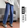 Gray Sweatpants Women's Spring and Autumn New High-waisted Straight Casual Wide-leg Trousers Loose Fleece Sweatpants