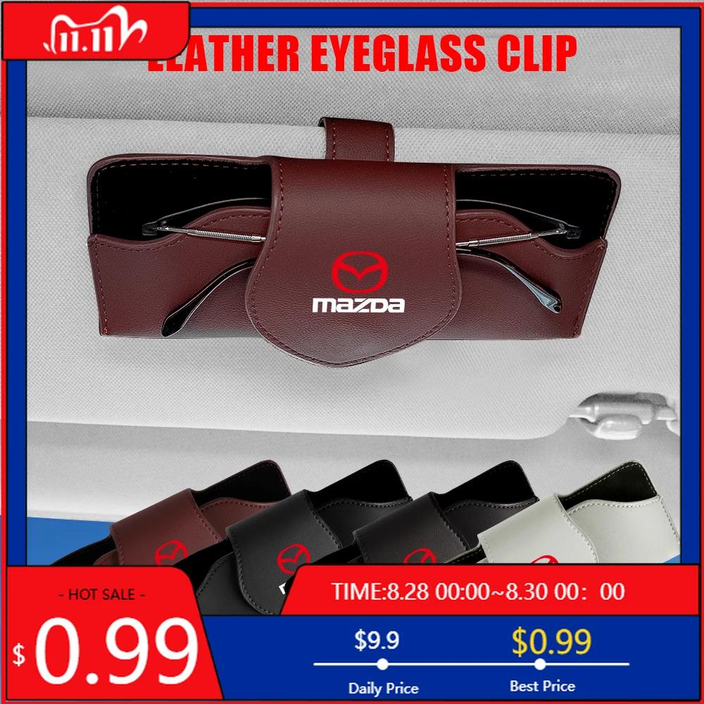 2025 Hot 1pc Car Glasses Case Sunglasses Protective Storage Box Clip For Mazda Axela Atenza MS Speed CX-3 CX-5 CX-8 demio MPS Ac