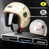 3C Certified Electric Battery Car Helmet Men and Women Winter Cold Protection Warm High-end Hard Hat Smiling Face Cute Half Helmet