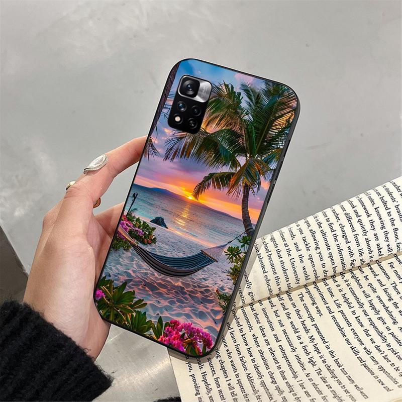 Чехол для телефона для Xiaomi Poco C71 15T 14T Pro Redmi note 15 14 14 13 Pro Redmi A5 15C 13C Пальма Морской пляж