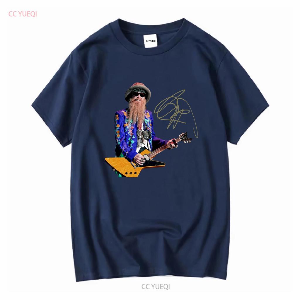 Хлопковая черная футболка с длинным рукавом Billy Gibbons Signature S 234XL Классическая винтажная стирка Мягкая Универсальная дизайнерская одежда