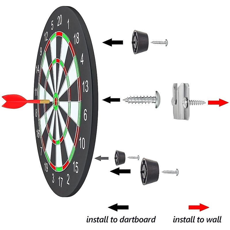 Подвеска для дротиков из сизаля Комплект кронштейнов для крепления дротиков Комплект крепежа Винты Настенные аксессуары для дротиков