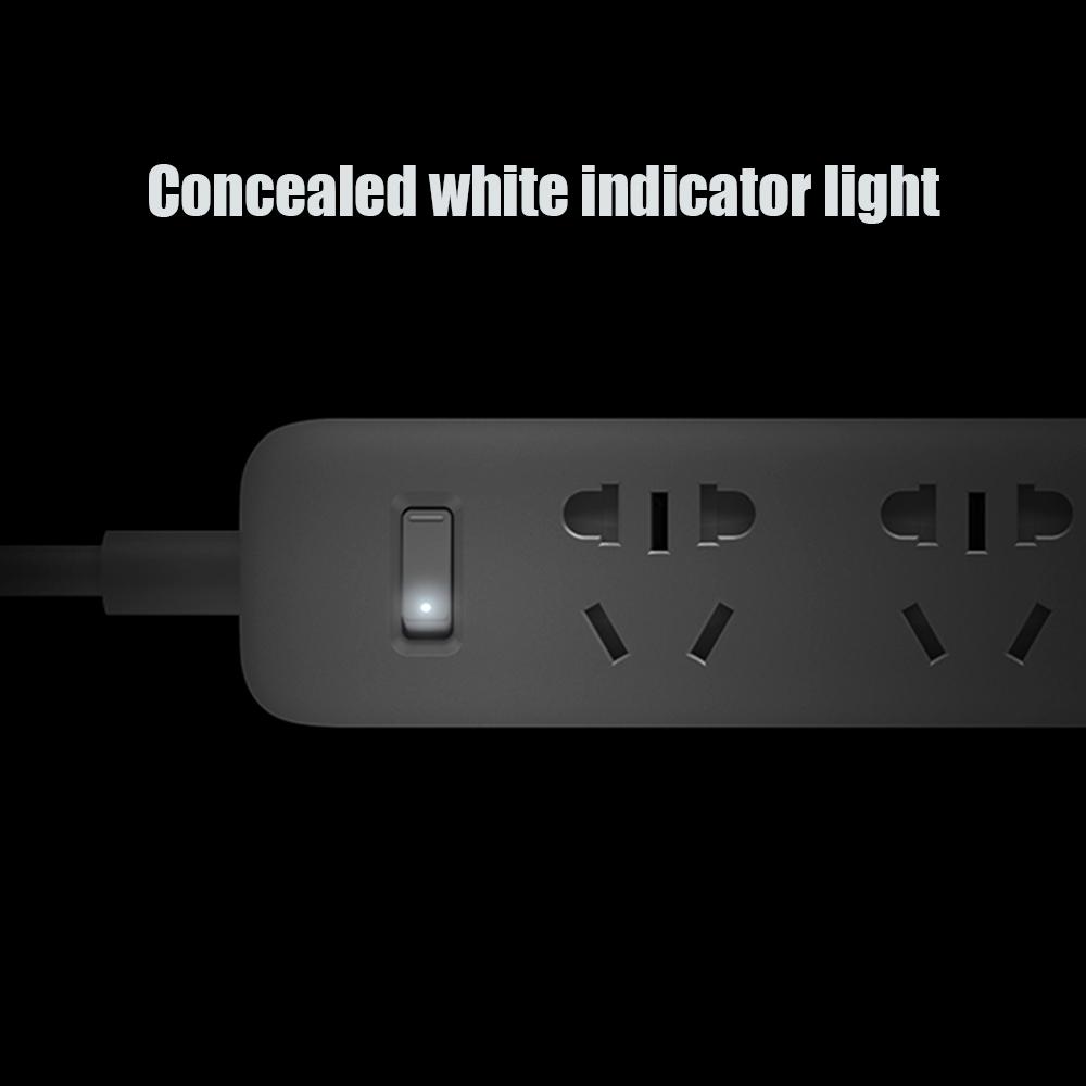 Удлинитель Xiaomi с заземленным сетевым фильтром, 5 розетками и плоской вилкой PowerPort