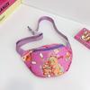 Cute And Stylish Cartoon Print Chest Bag For Kids In Blue Purple Yellow And Pink Colors