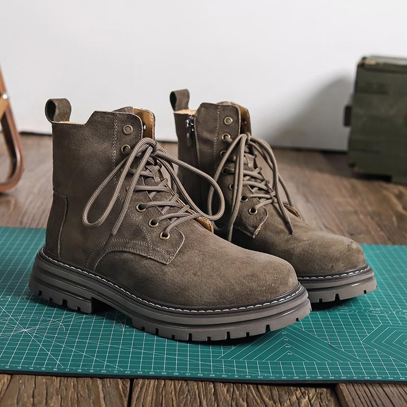 Брендовые мужские ботинки на шнуровке, зимняя повседневная обувь, дизайнерские роскошные ботинки Chelsea Tactical Trend Work Safety, кожаные кроссовки по щиколотку