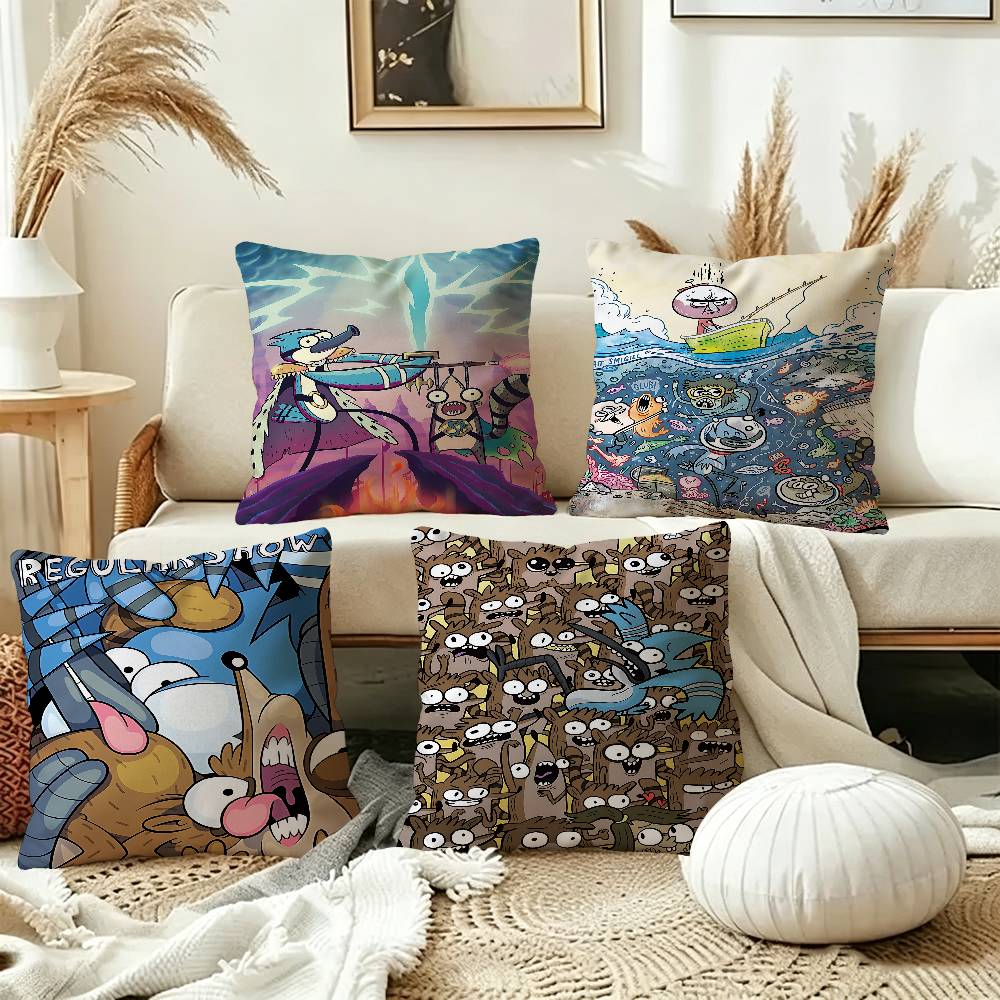 RRegular Cartoon Show Pillow Cover Design cushion Cover decor Holiday Decorati