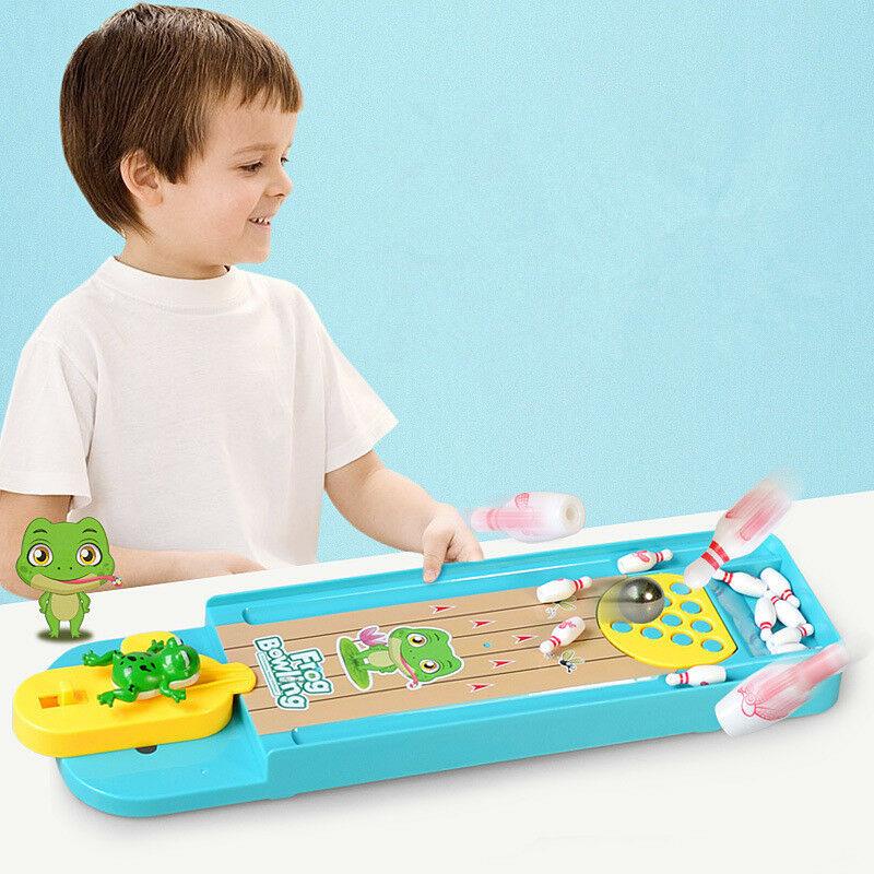 Mini Desktop Bowling Game Toy Funny Table Sports Training Game Board Games Bowling Table Top Holiday Family Party Toy