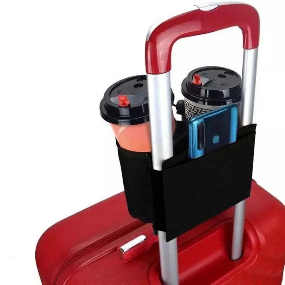 Storage Bag Luggage Drink Bag Hands-Free Suitcase Drink Holder Travel Luggage Cup Holder  Airport
