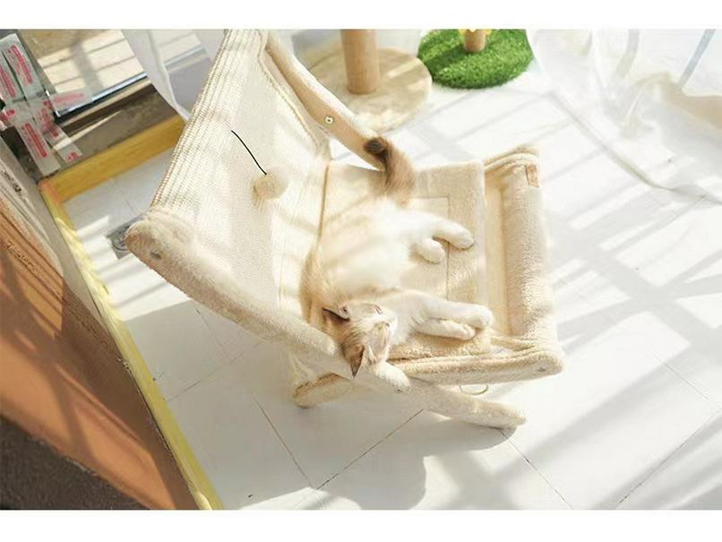 All-in-One Cat Bed: Climbing Frame, Nest, and Scratching Board Sofa - Sisal, No Dandruff, Summer-Ready